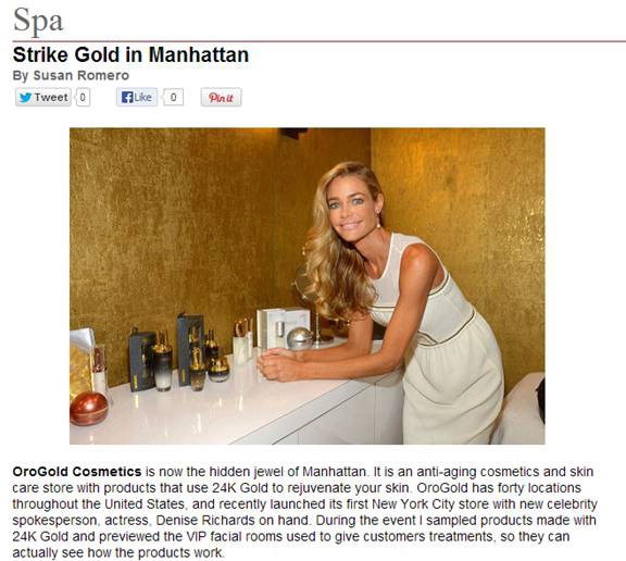 Beauty News NYC Reviews the OROGOLD Manhattan Store - OROGOLD Press