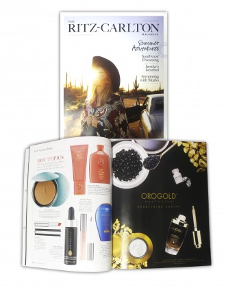 OROGOLD Cosmetics featured in The Ritz-Carlton Magazine