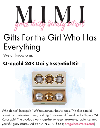 MIMIChatter features our OROGOLD 24K Daily Essentials Kit