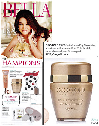 OROGOLD 24K Multi-Vitamin Day Moisturizer featured by Bella NYC Magazine.