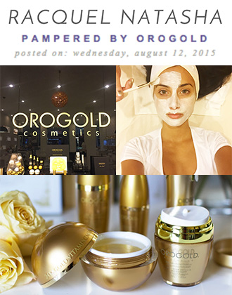 Racquel Natasha enjoys the OROGOLD VIP Facial.