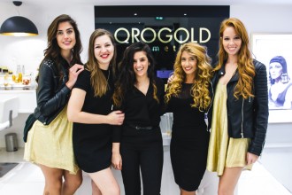 Women at the OROGOLD Store during Vogue Amsterdam Event.
