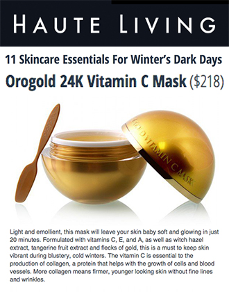 OROGOLD 24K Vitamin C Mask on Haute Living